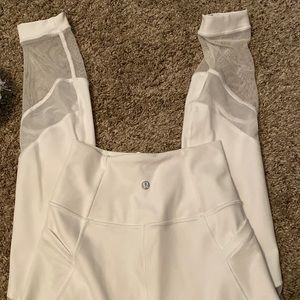 Lulu lemon white, mesh leggings